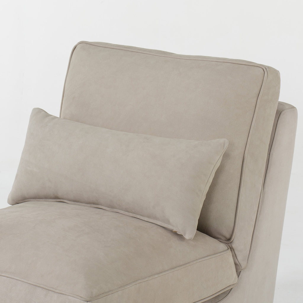 Molly Lounge Chair - Finley Beige Leather