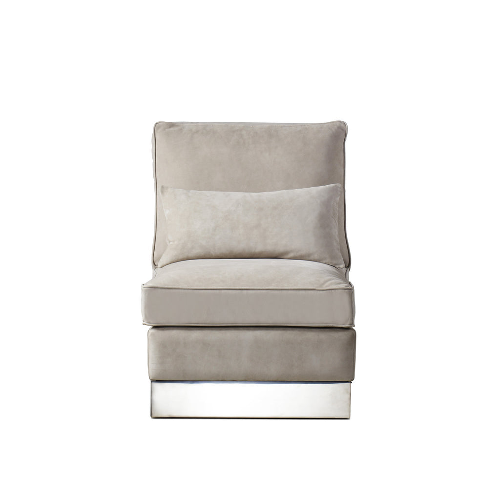 Molly Lounge Chair - Finley Beige Leather
