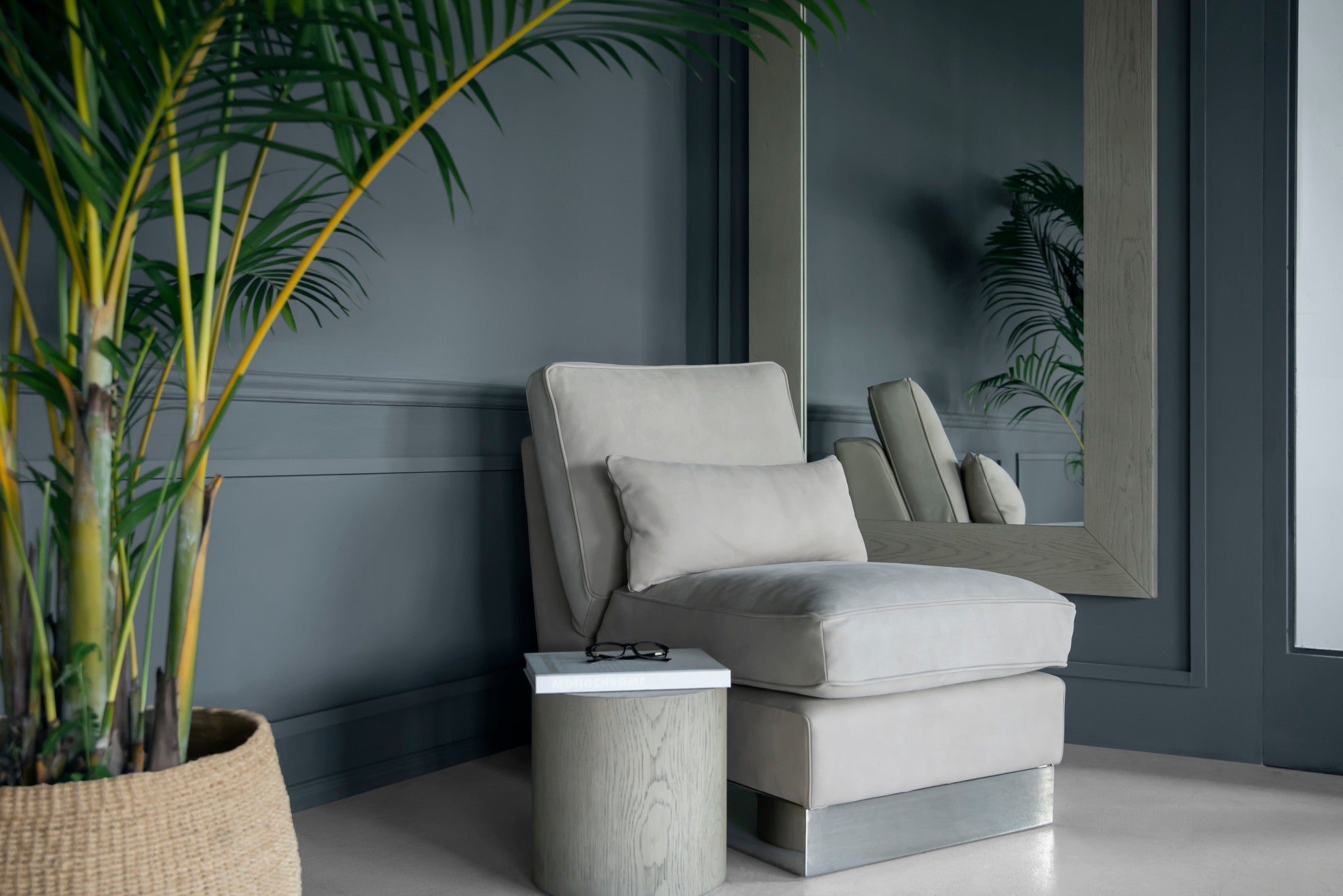Molly Lounge Chair - Finley Beige Leather