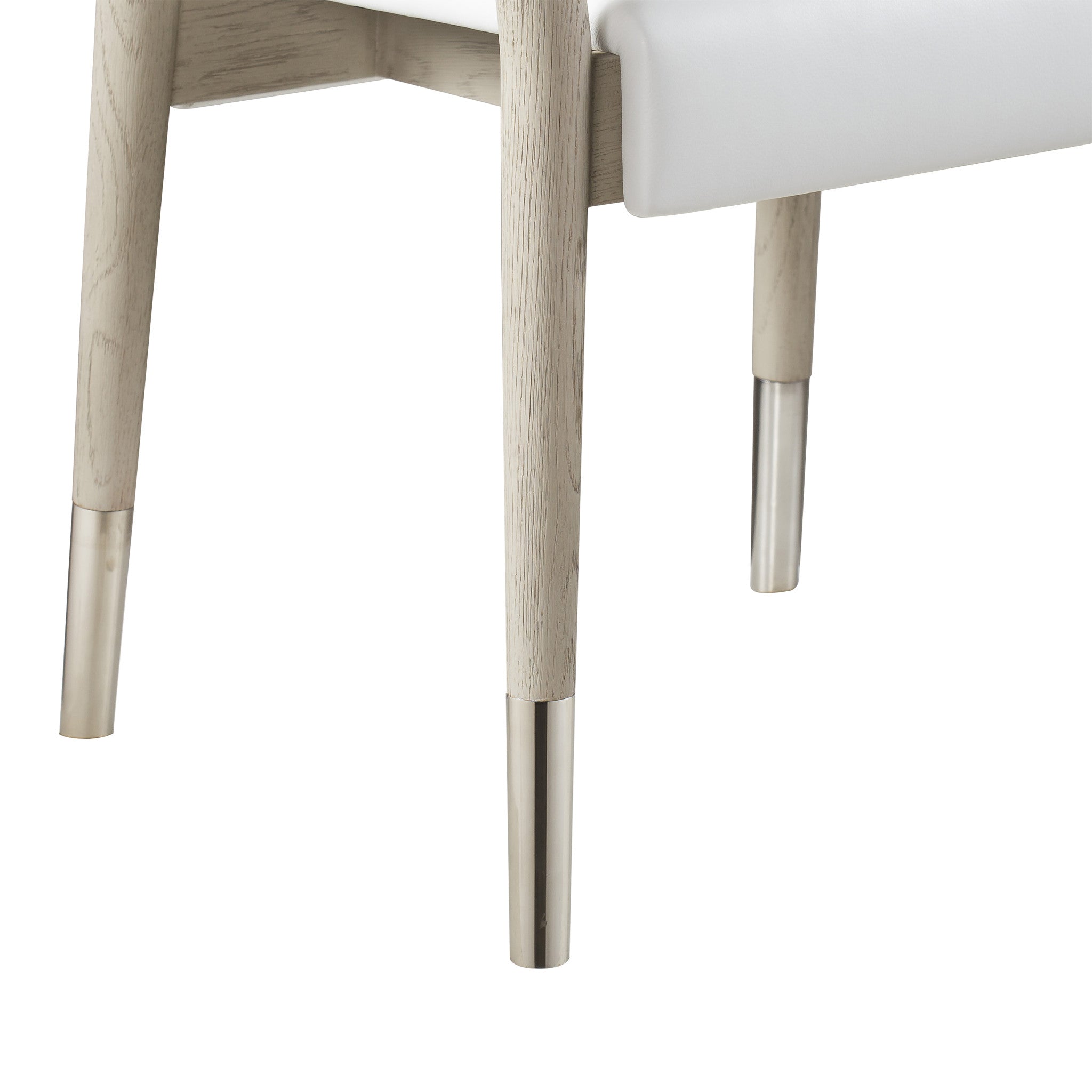 Fallon White / Gray Oak / Stainless Steel Cap