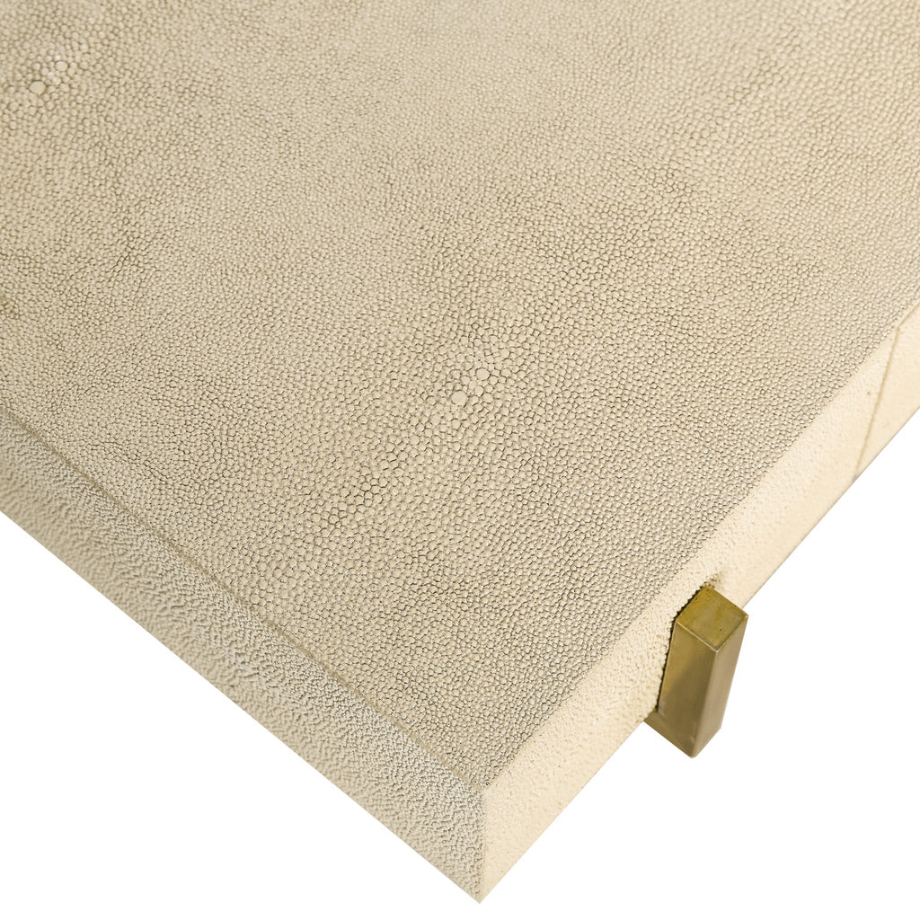 Delilah Coffee Table - Cream Shagreen