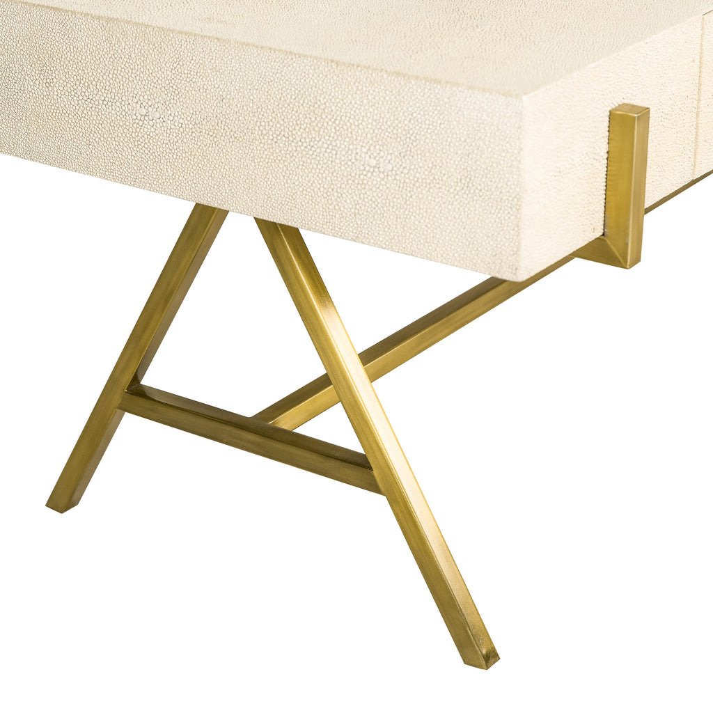 Delilah Coffee Table - Cream Shagreen