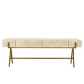 Delilah Coffee Table - Cream Shagreen