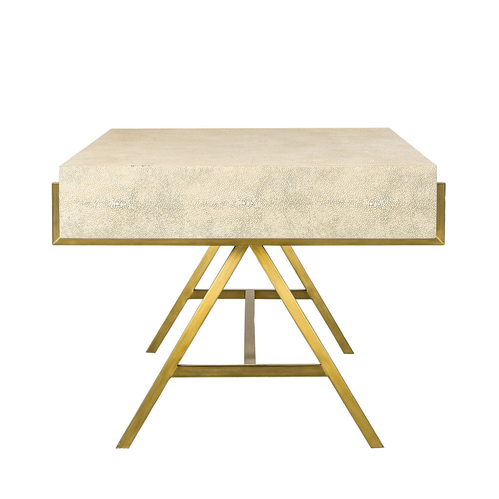 Delilah Coffee Table - Cream Shagreen