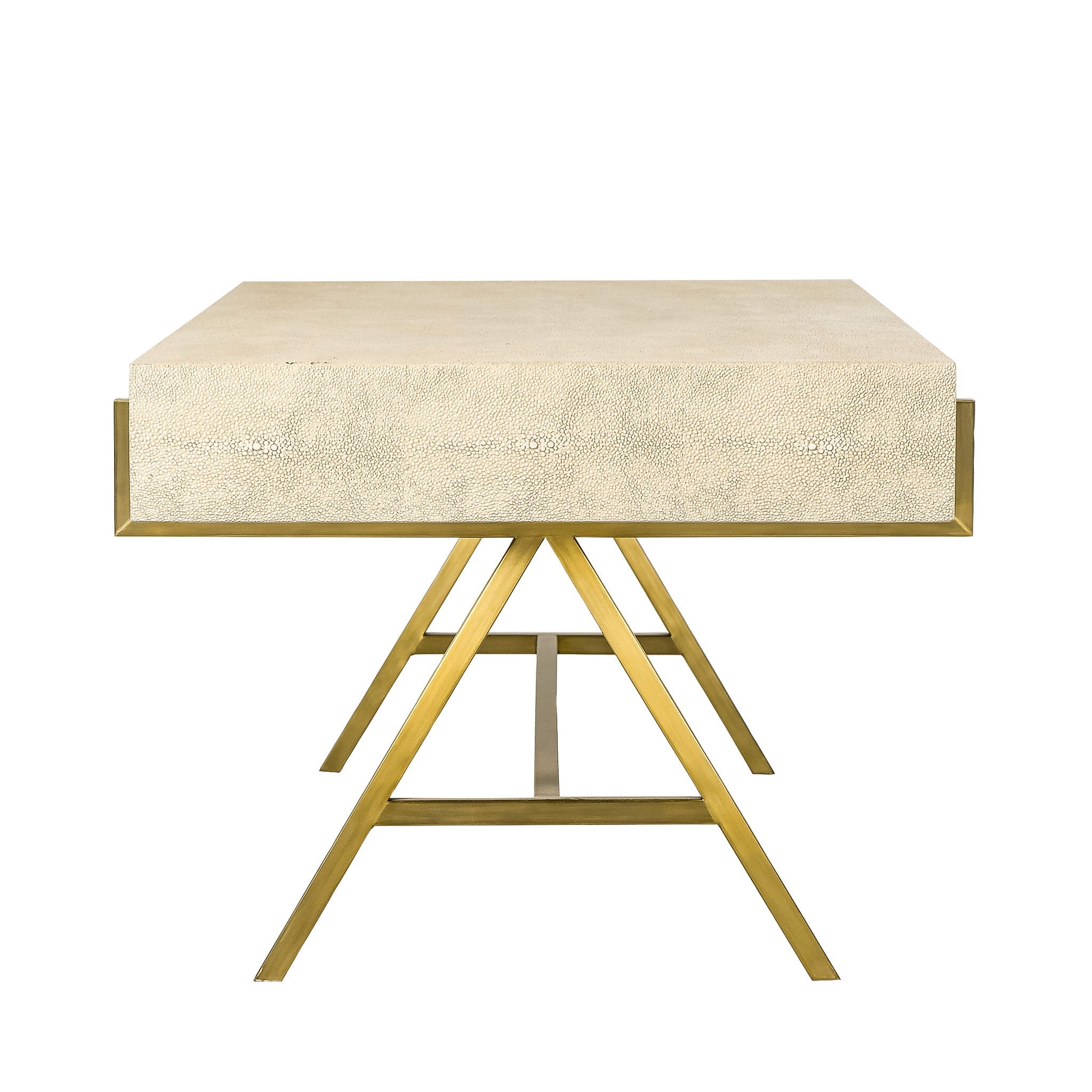 Delilah Coffee Table - Cream Shagreen