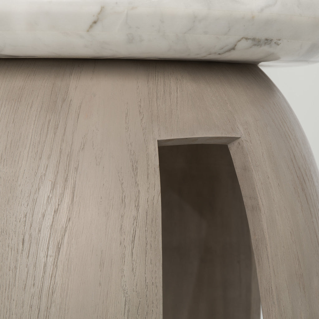 Gray Pedestal Table