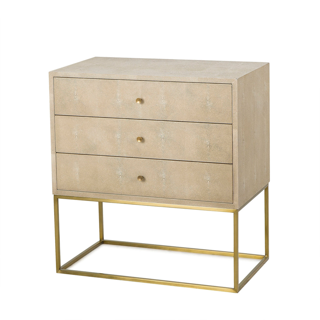 Alice Chest - Emboss Faux Shagreen / Ivory