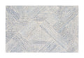 Blue and white herringbone patterned rug, ideal for enhancing the visual appeal of living spaces.