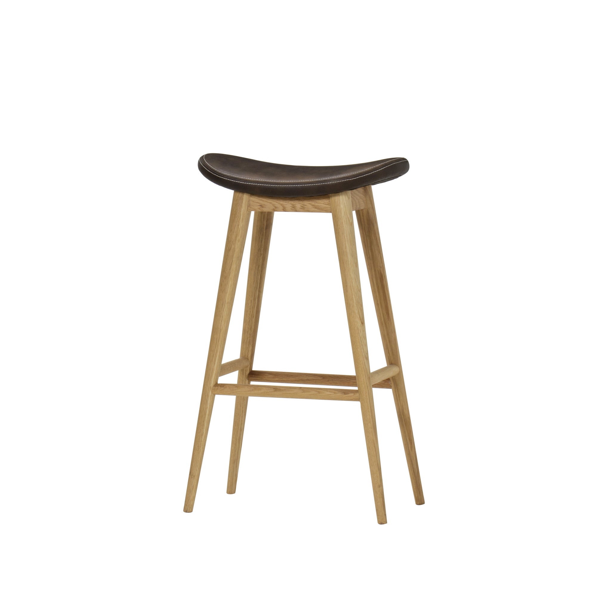 Natural Oak with Antique Espresso Leather