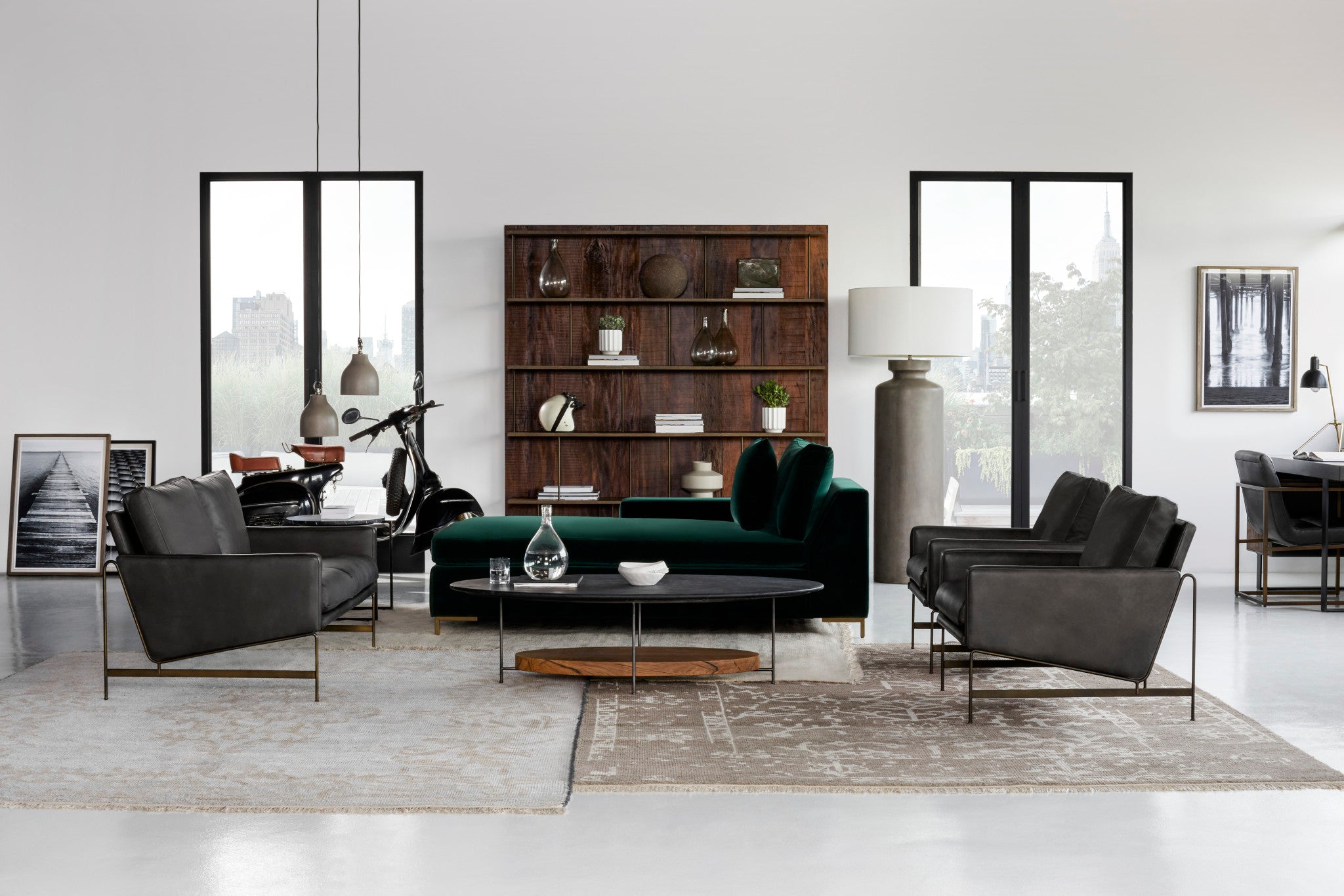 Ian Modular Sofa - Sled Leg