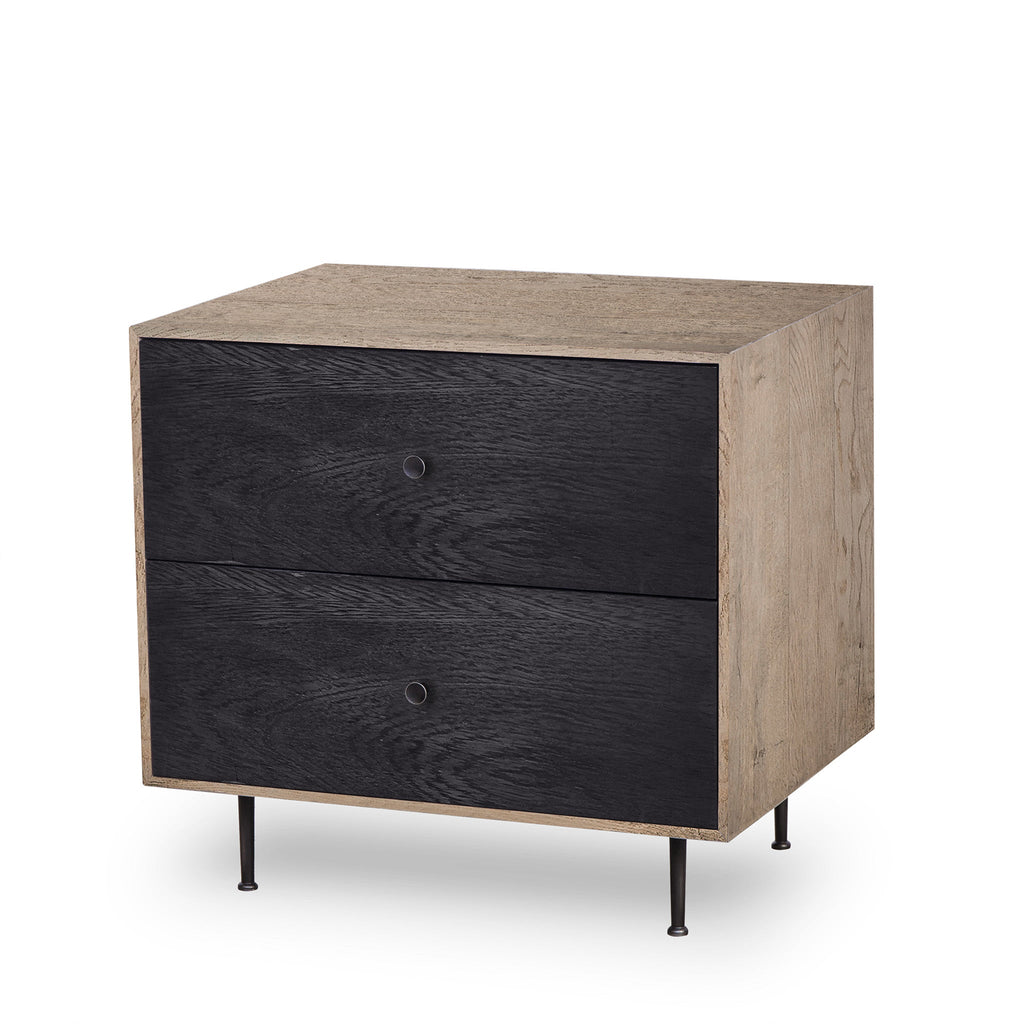 Matilda Nightstand - 2 Drawer / Black