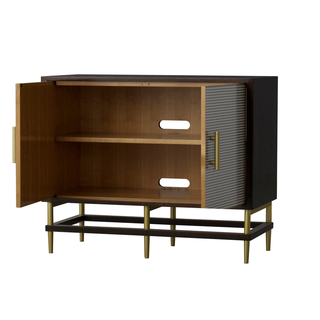 Herringbone Credenza - 2 Door