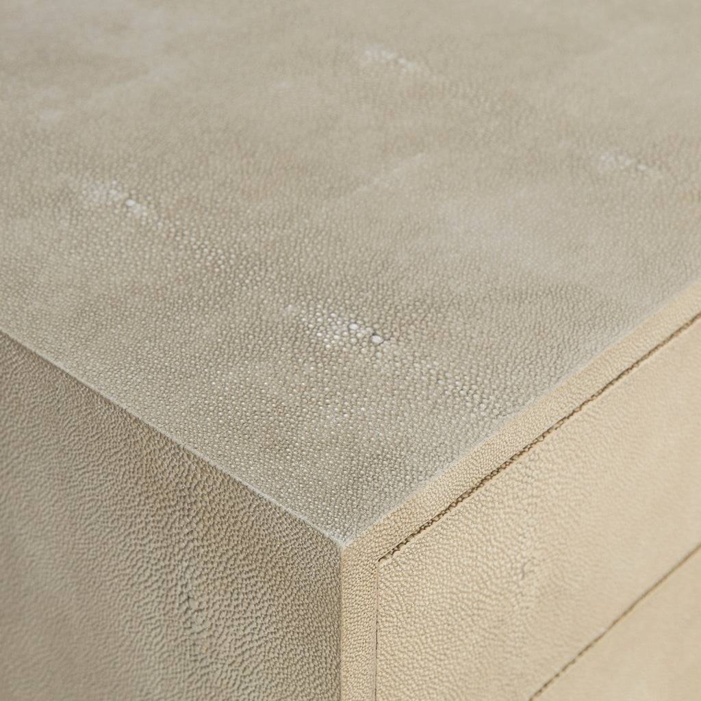 Alice Chest - Emboss Faux Shagreen / Ivory