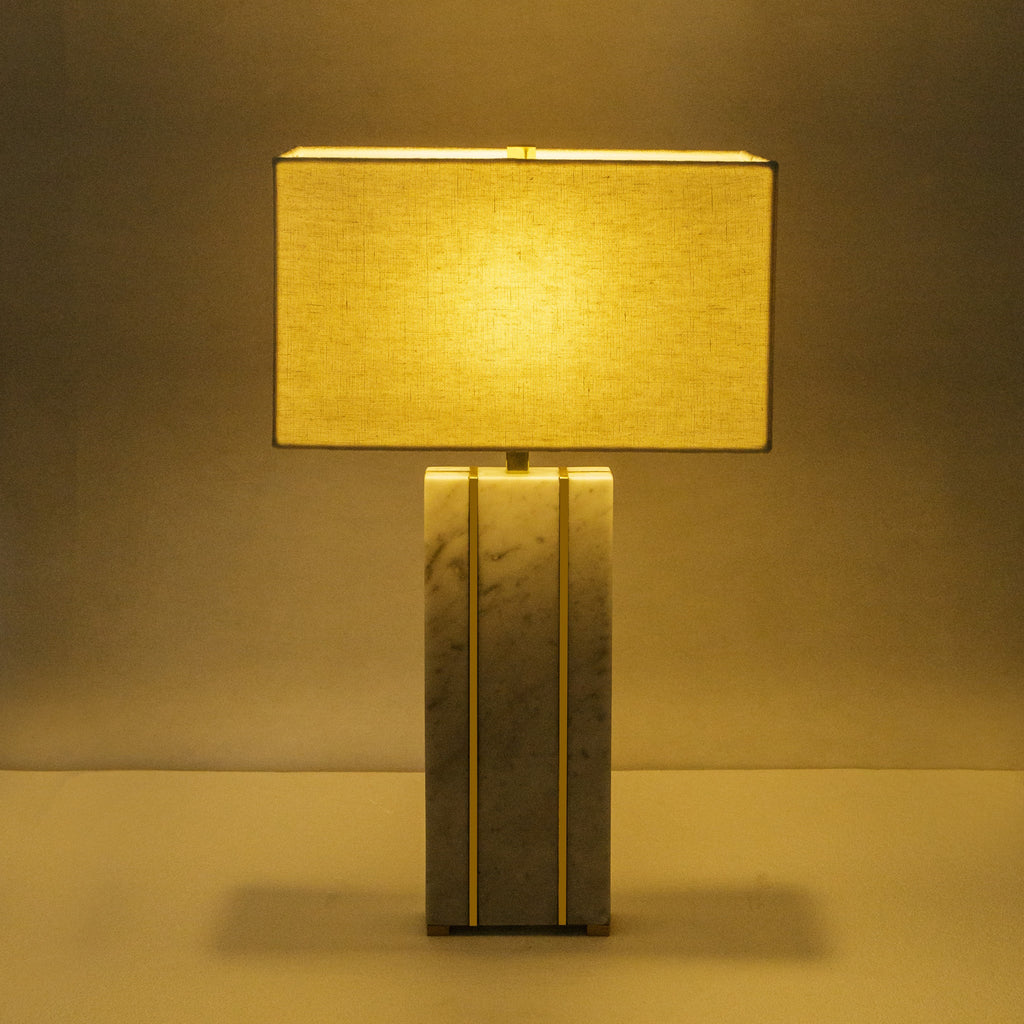 Marble Table Lamp - Rectangular
