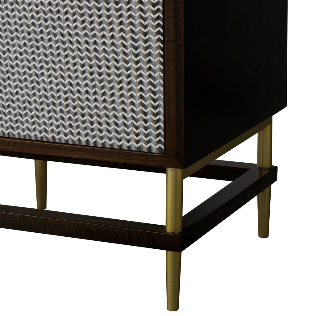 Herringbone Credenza - 2 Door