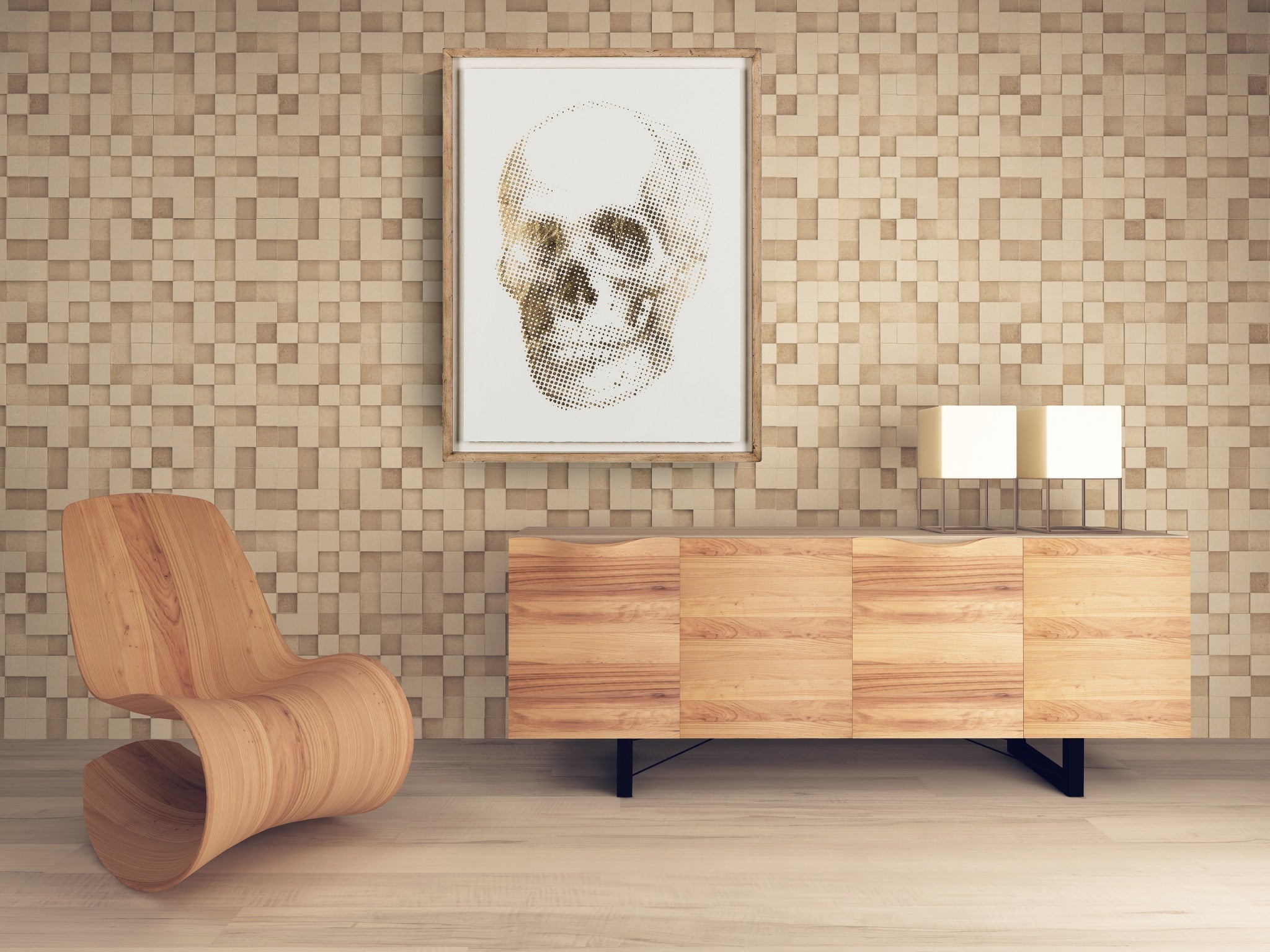 Gold Skeleton - Skull