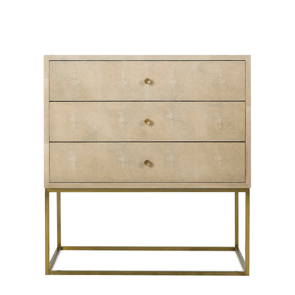 Alice Chest - Emboss Faux Shagreen / Ivory