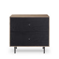 Matilda Nightstand - 2 Drawer / Black