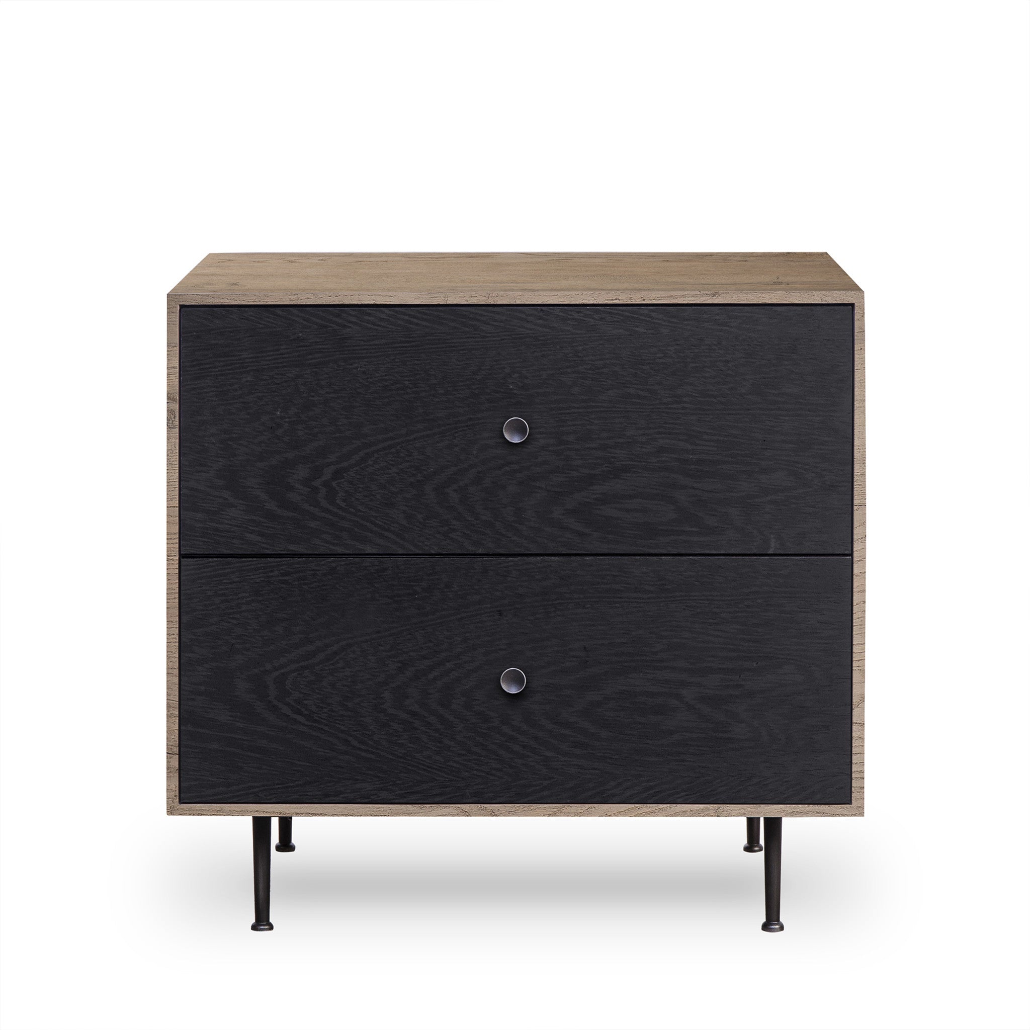 Matilda Nightstand - 2 Drawer / Black