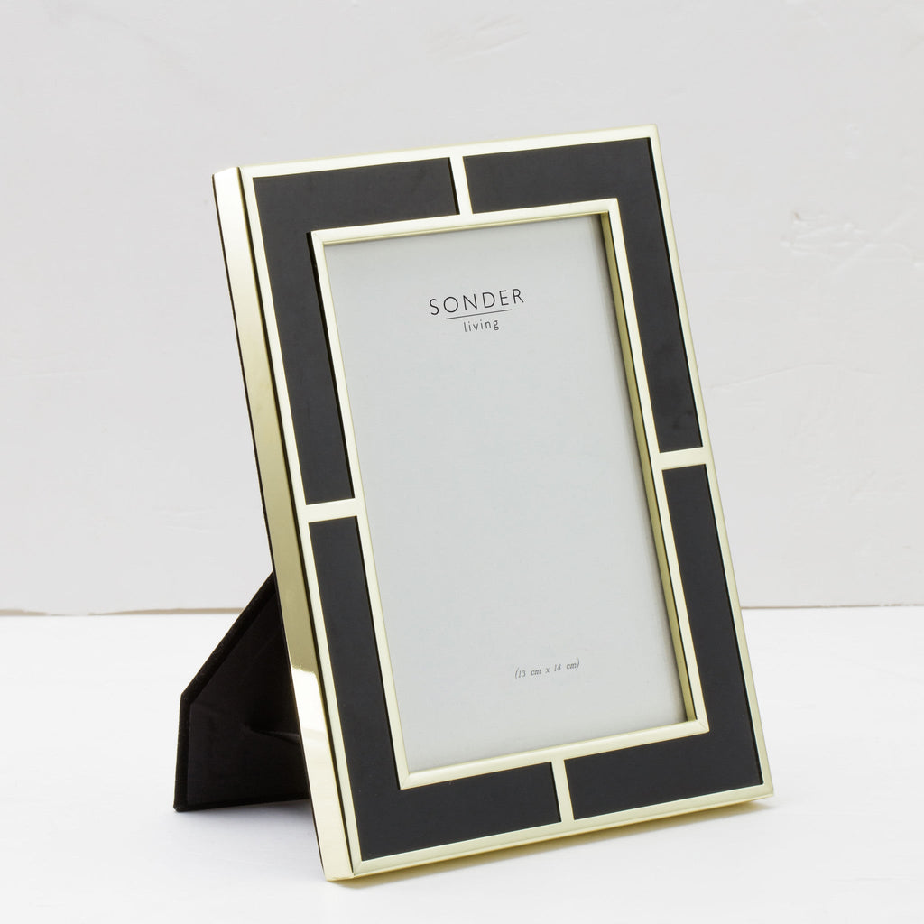 Black Gold Brass Frame