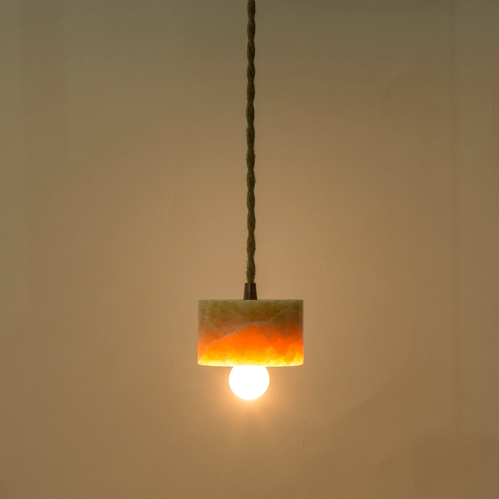 Marble Plate Pendant - Gold