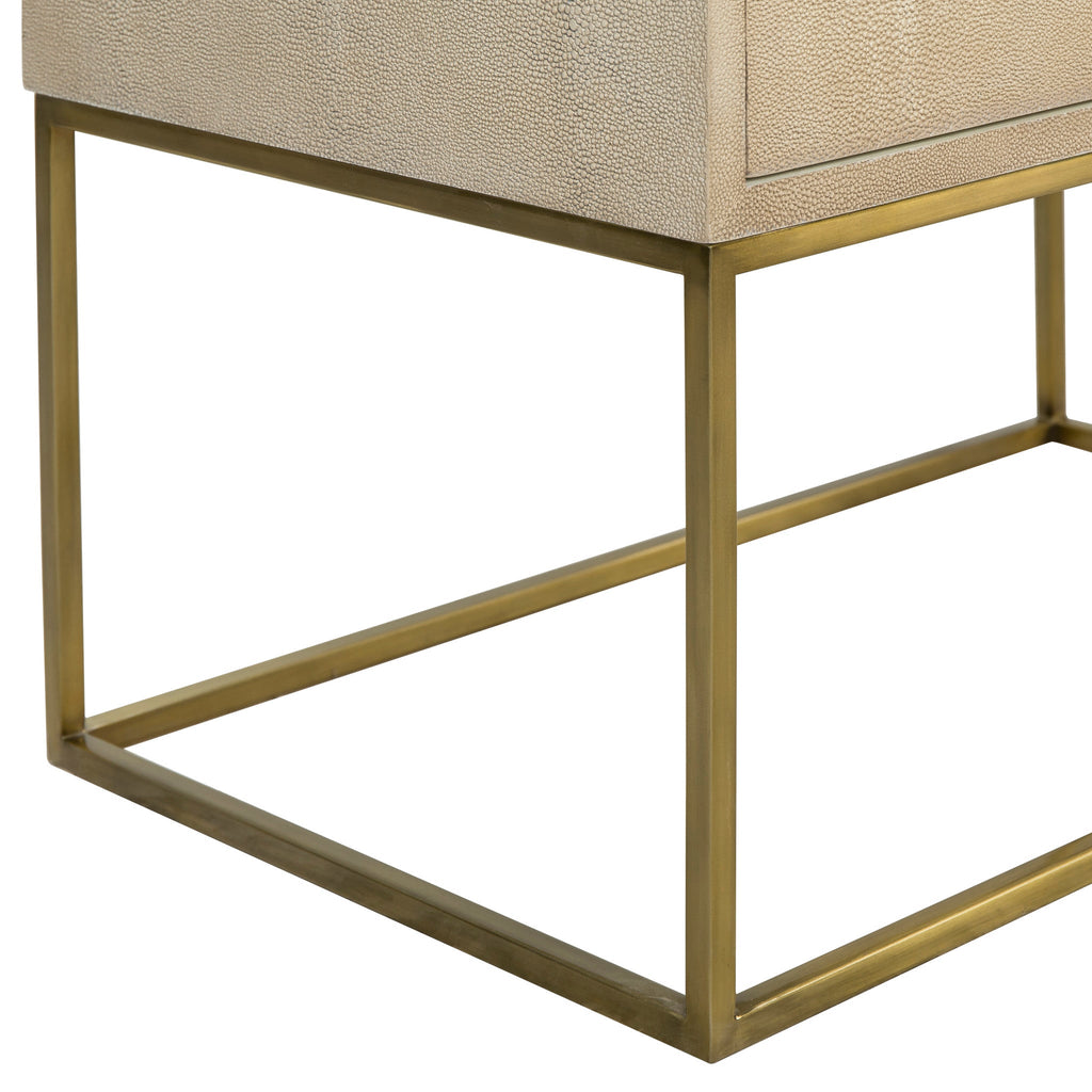 Alice Chest - Emboss Faux Shagreen / Ivory