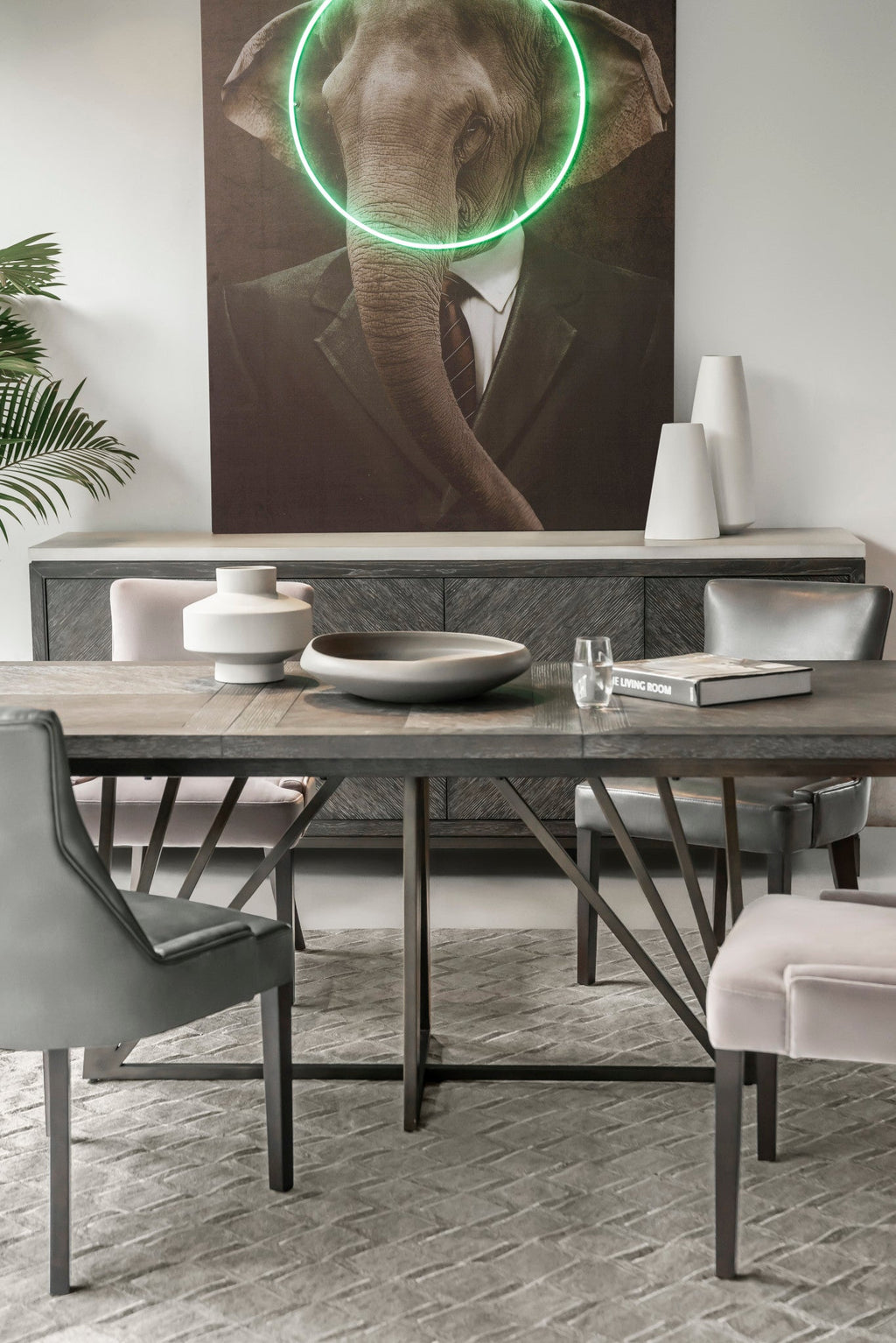 Elephant Portrait - LED Neon