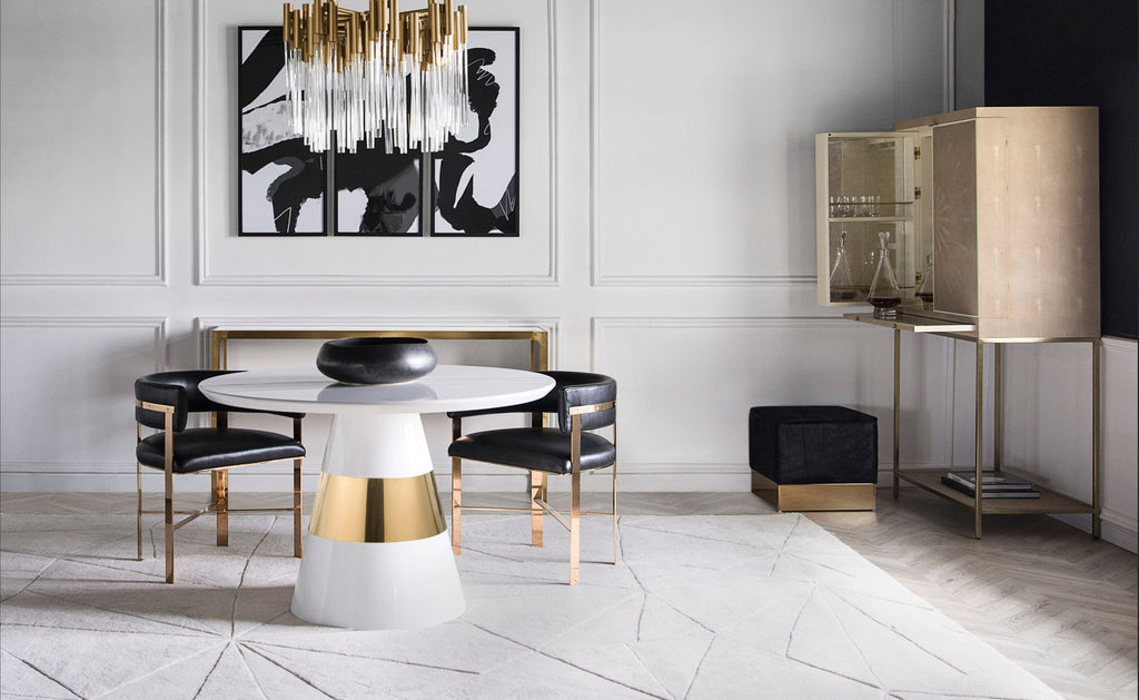 Morrison Ottoman - Square / Farrah Black Leather
