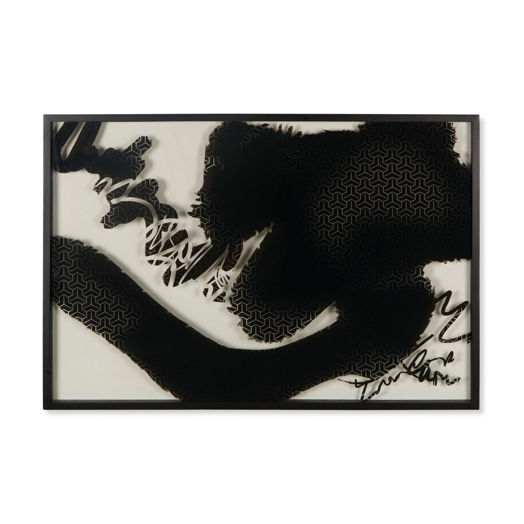 Ink Strokes On Glass