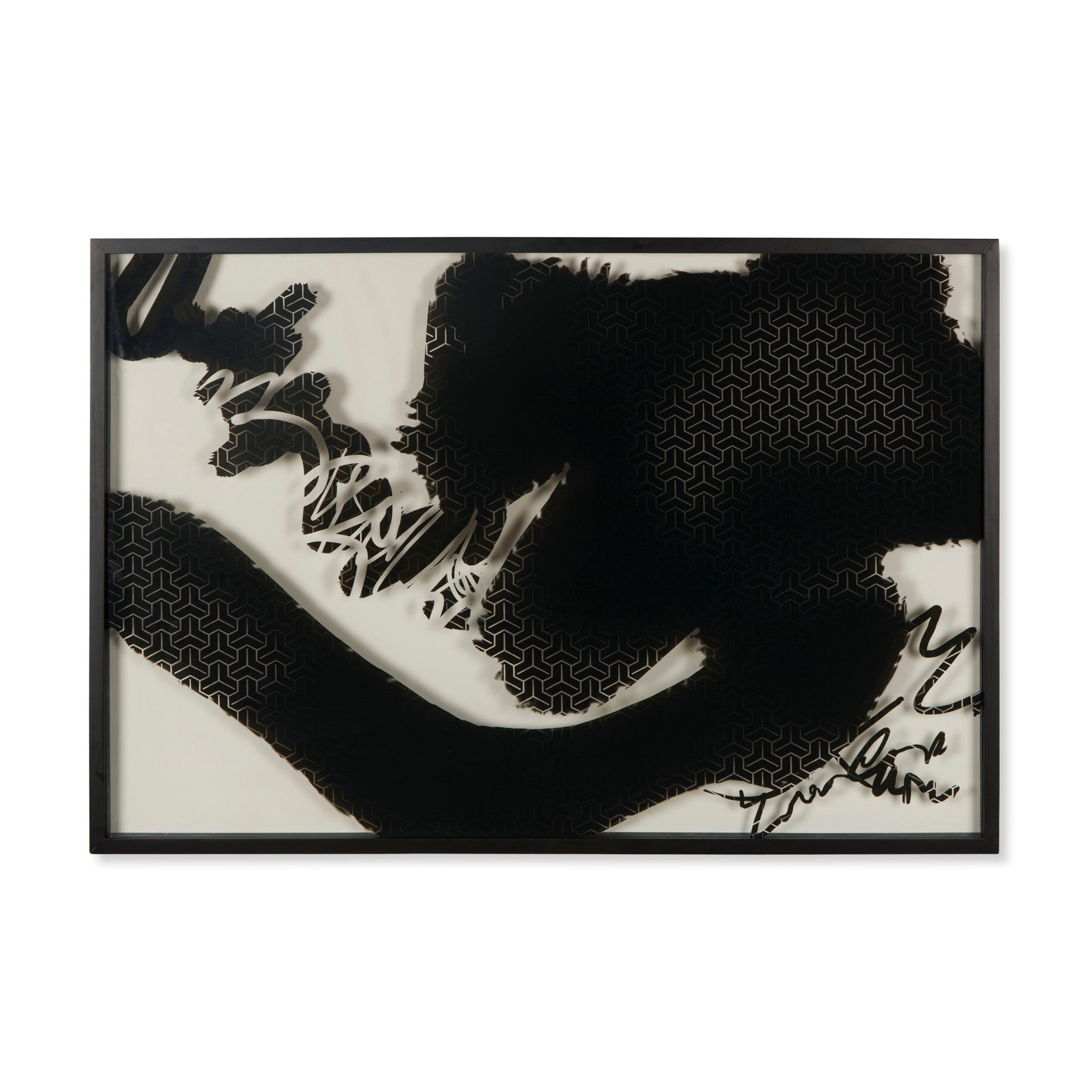 Ink Strokes On Glass