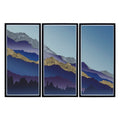 Gold & Silver Leaf Mountain Triptych